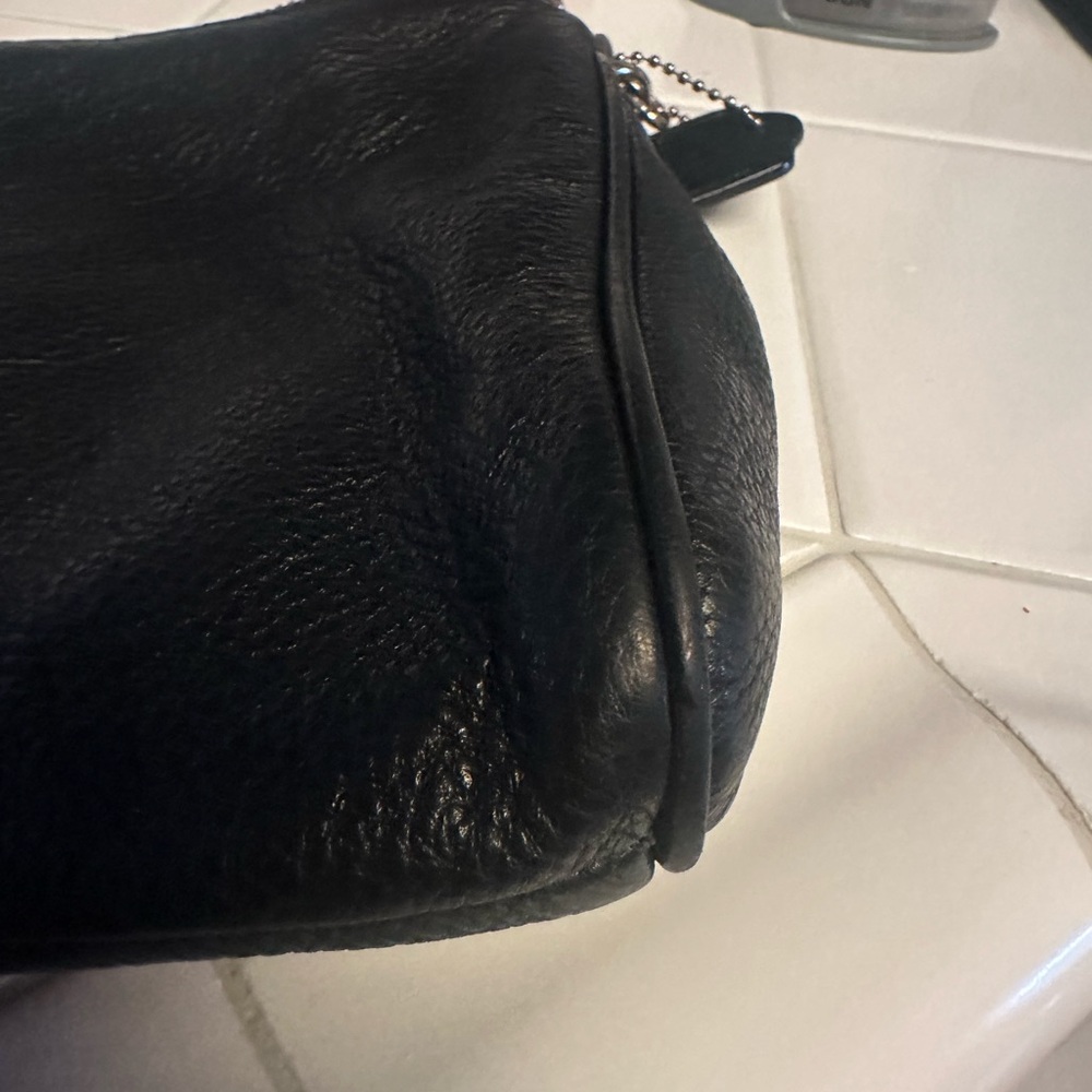 Coach Pebbled Black Leather Crossbody Bag - Picture 5 of 9